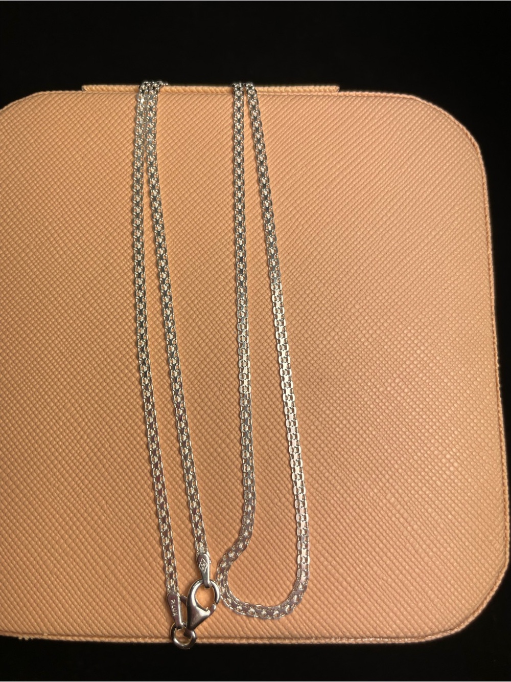 Polished Sterling Silver Bismark Chain Necklace - Silver